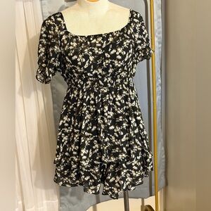 Papaya Black and Cream Floral Dress